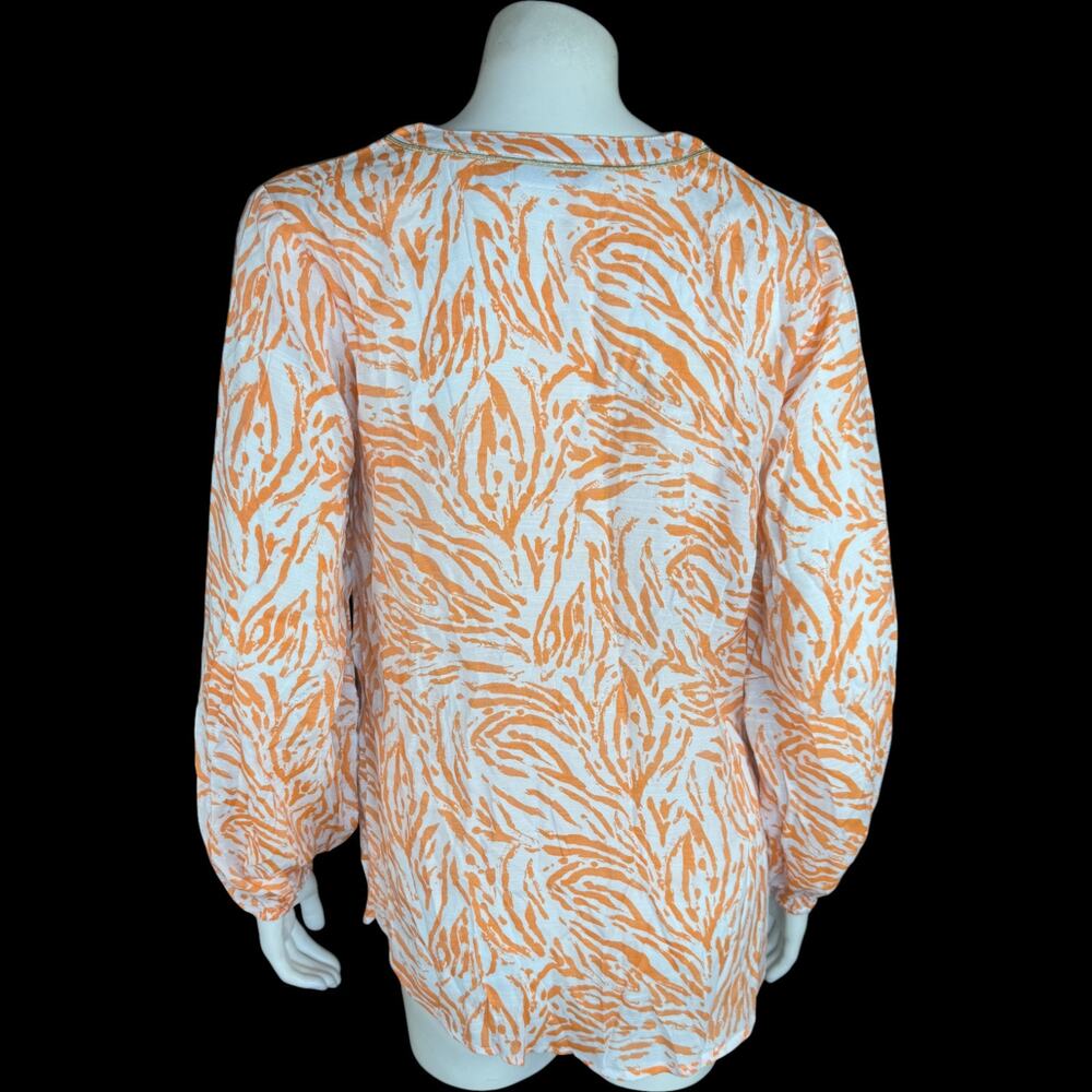 SUSAN‎ GRAVER Passport Top XXS Tangerine Twist Zebra Print Rayon Blend RN81893 - Picture 4 of 14